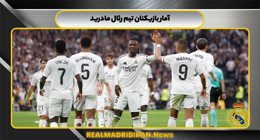 آمار بازیکنان تیم رئال مادرید